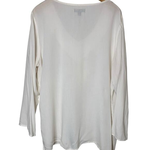 Sweet Magnolia Top Womens Size Large Casual Sleeve Boho Festival Embroidered - Picture 2 of 7